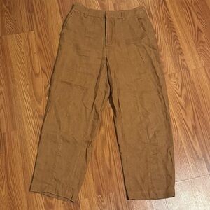 MOTF Linen Medium Brown Women's Dress Pants‎ Size S